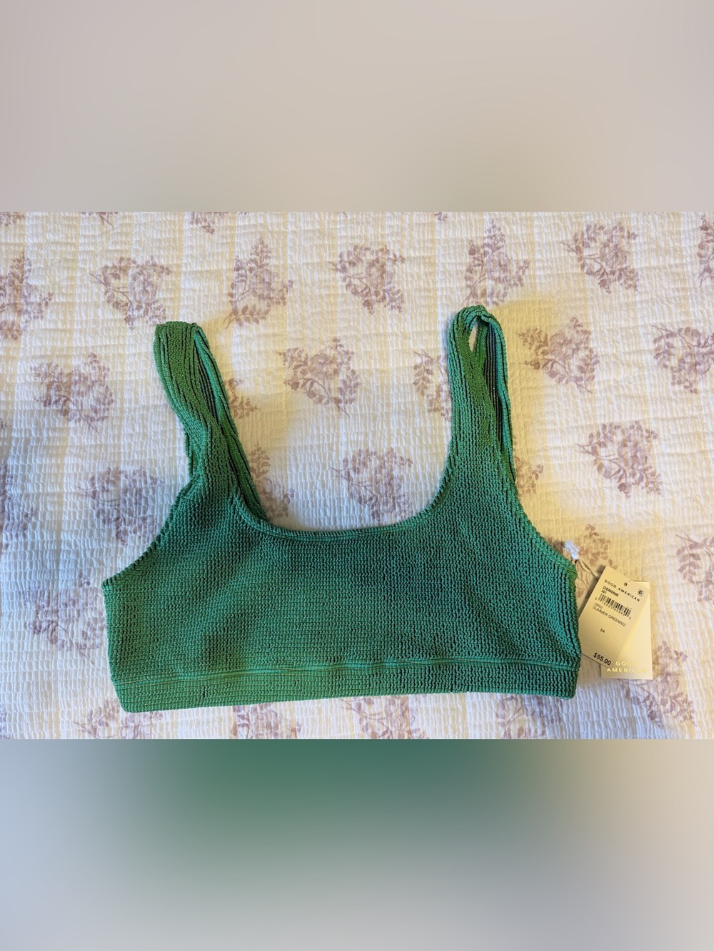 Good American Textured Swim top